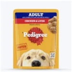 Pedigree Chicken & Liver Chunks in Gravy Adult Wet Dog Food - 130g